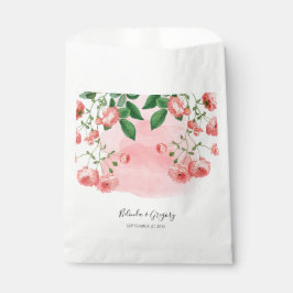  Roos Roze Floral Botanische bruiloft Bedankzakje