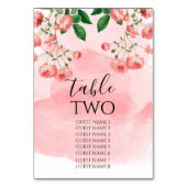  Roos Roze Floral Botanische bruiloft Kaart (Achterkant)