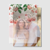  Roos Roze Floral Botanische bruiloft Vellum Uitnodigingen (Offset (Koppel))