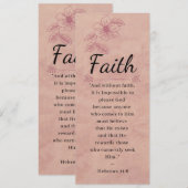 Roos Roze Floral Elegant Bijbel - Faith - Bladwijz (Voorkant / Achterkant)