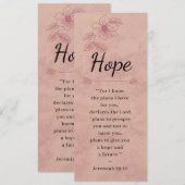 Roos Roze Floral Elegant Bijbel - Hope - Bladwijze (Voorkant / Achterkant)