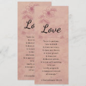 Roos Roze Floral Elegant Bijbel - Liefde - Bladwij (Voorkant / Achterkant)