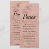 Roos Roze Floral Elegant Bijbel - Vrede - Bladwijz (Voorkant / Achterkant)