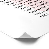  Roos Roze Floral Wedding Seating Chart Poster (Hoek)