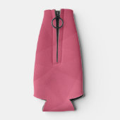 Roos roze geometrisch maaspatroon Monogram Flesjeskoeler (Achterkant)