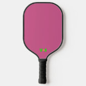Roos roze gepersonaliseerd monogram pickleball paddle (Achterkant)