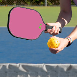 Roos roze gepersonaliseerd monogram pickleball paddle