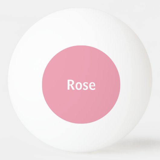 Roos roze gepersonaliseerde pingpongpeddel pingpongbal (Voorkant)