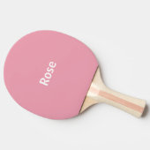 Roos roze gepersonaliseerde pooldot pingpongpeddel tafeltennisbatje (Zijkant)
