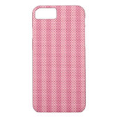 Roos roze gestreepte koolstofvezel gepatterd Case-Mate iPhone case (Achterkant)