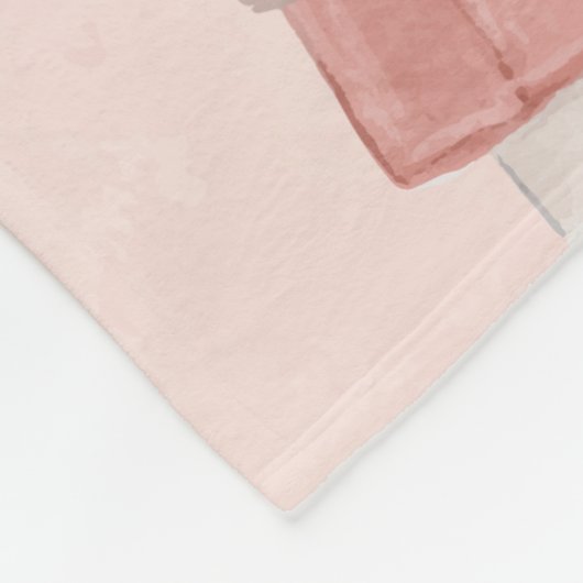 Roos Roze glitter Effect Two Girls Letter Note Fleece Deken (Hoek)