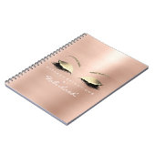 Roos Roze Glitter Eyes Makeup Beaup White Notitieboek (Linkerzijde)