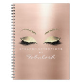 Roos Roze Glitter Eyes Makeup Beaup White Notitieboek (Voorkant)