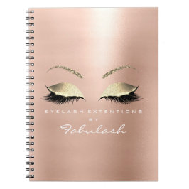 Roos Roze Glitter Eyes Makeup Beaup White Notitieboek