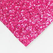 Roos roze glitter fleece deken (Hoek)