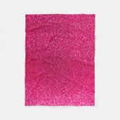 Roos roze glitter fleece deken (Voorkant)