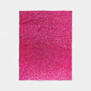 Roos roze glitter fleece deken