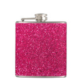 Roos roze glitter heupfles (Voorkant)