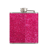 Roos roze glitter heupfles (Achterkant)