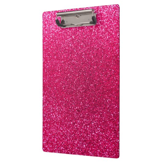 Roos roze glitter klembord (Links)