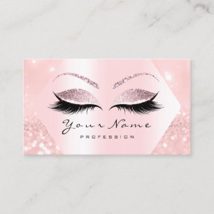 Roos Roze Glitter Makeup Artiest Lashes Browns Visitekaartje