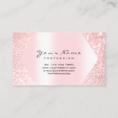 Roos Roze Glitter Makeup Artist Eyelash Brow VIP Visitekaartje (Achterkant)