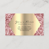 Roos Roze Glitter Makeup Artist Lashes Appointment Visitekaartje (Achterkant)