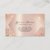 Roos Roze Glitter Makeup Artist Lashes Blush Skin Visitekaartje (Achterkant)