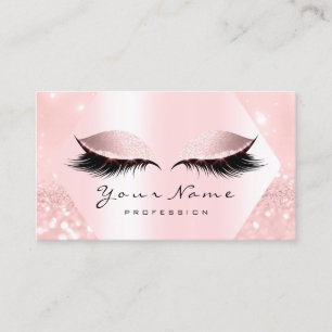 Roos Roze Glitter Makeup Artist Lashes Pastels Visitekaartje