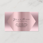 Roos Roze Glitter Makeup Artist Lashes Studio Visitekaartje (Achterkant)