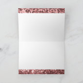 Roos Roze Glitter Mazel Tov Gefeliciteerd Kaart (Binnen)