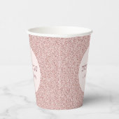 Roos Roze Glitter Shabbat Papieren Bekers (Rechts)
