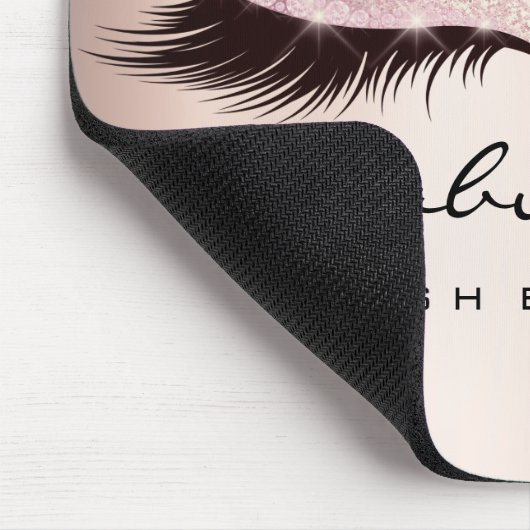 Roos Roze Glitter SPA Beauty Lashes Extension Skin Muismat (Hoek)