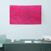 Roos roze glitter spandoek (Beurs)