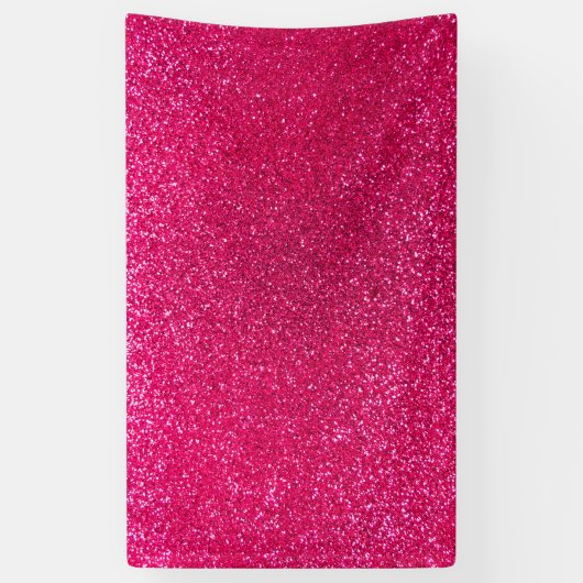 Roos roze glitter spandoek (Verticaal)