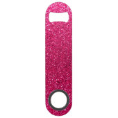 Roos roze glitter speed flessenopener (Voorkant)