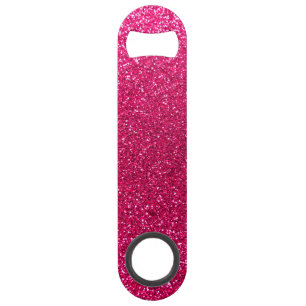 Roos roze glitter speed flessenopener