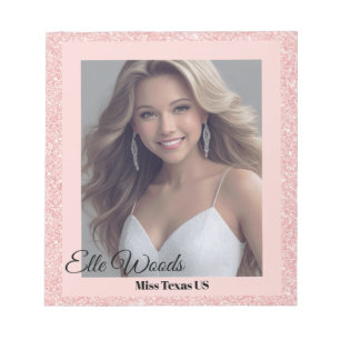 Roos Roze Glitz Autograph Pad Notitieblok