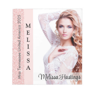 Roos Roze Glitz Pageant Autograph Klein Notitieblo Notitieblok