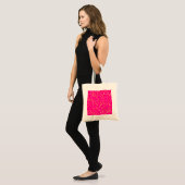 Roos roze goud schittert tote bag (Voorkant (model))