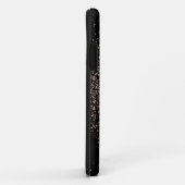 Roos roze goud & zwart monogram Case-Mate iPhone case (Achterkant/rechts)