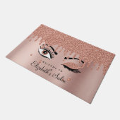 Roos Roze goudas Drijvende glitter Business Deurmat (Schuin)