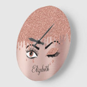 Roos roze goudas Drijvende glitter Grote Klok (Hoek)