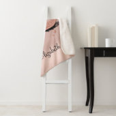 Roos roze goudas Drijvende glitter Sherpa Deken (In situ)