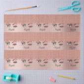 Roos roze goudas Drijvende glitternaam Tissuepapier (Craft)