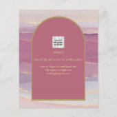 Roos roze gouden pleistermarmer met bruiloft BESPA Flyer (Achterkant)