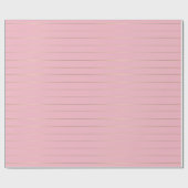 Roos Roze Gouden Strepen Glam Glanzend Design Stij Cadeaupapier (Vlak)