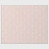 Roos roze gouden strepen Glamoureus design Cadeaupapier (Vlak)