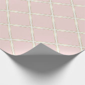 Roos roze gouden strepen Glamoureus design Cadeaupapier (Hoek)