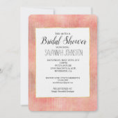 Roos Roze Gouden Strepen Vrijgezellenfeest Kaart (Voorkant)